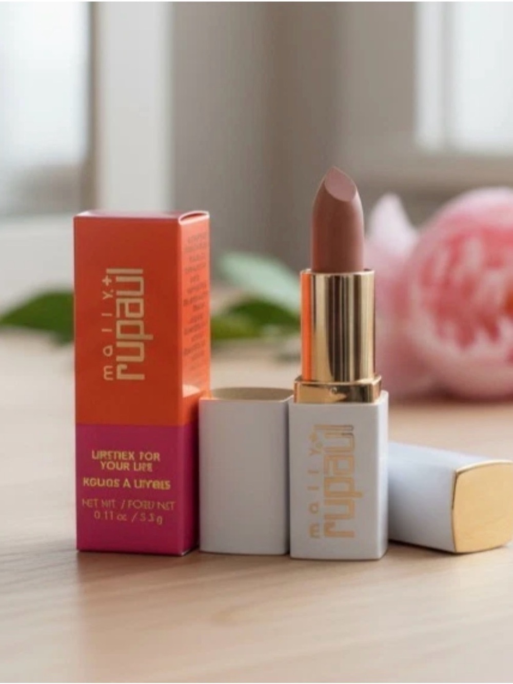 Mally X Rupaul "Lipstick For Your Life" TeeHee Nude Shade New in Box